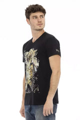 Trussardi Action Black Cotton Men T-Shirt - T-Shirts