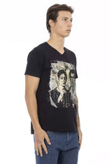Trussardi Action Black Cotton Men T-Shirt - T-Shirts