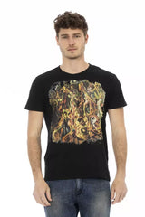 Trussardi Action Black Cotton Men T-Shirt - T-Shirts