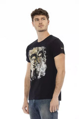 Trussardi Action Black Cotton Men T-Shirt - T-Shirts
