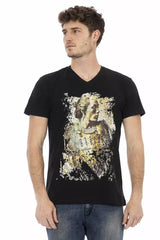Trussardi Action Black Cotton Men T-Shirt - T-Shirts