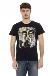 Trussardi Action Black Cotton Men T-Shirt - T-Shirts