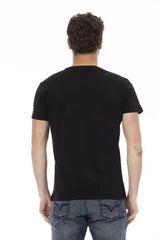 Trussardi Action Black Cotton Men T-Shirt - T-Shirts