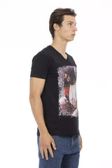Trussardi Action Black Cotton Men T-Shirt - T-Shirts