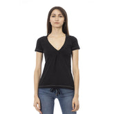 Trussardi Action Black Cotton Women T-Shirt - T-Shirts