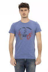 Trussardi Action Blue Cotton Men T-Shirt - T-Shirts
