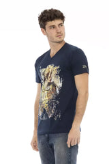 Trussardi Action Blue Cotton Men T-Shirt - T-Shirts