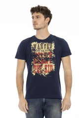 Trussardi Action Blue Cotton Men T-Shirt - T-Shirts