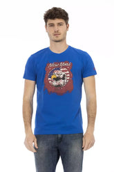 Trussardi Action Blue Cotton Men T-Shirt - T-Shirts