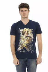 Trussardi Action Blue Cotton Men T-Shirt - T-Shirts