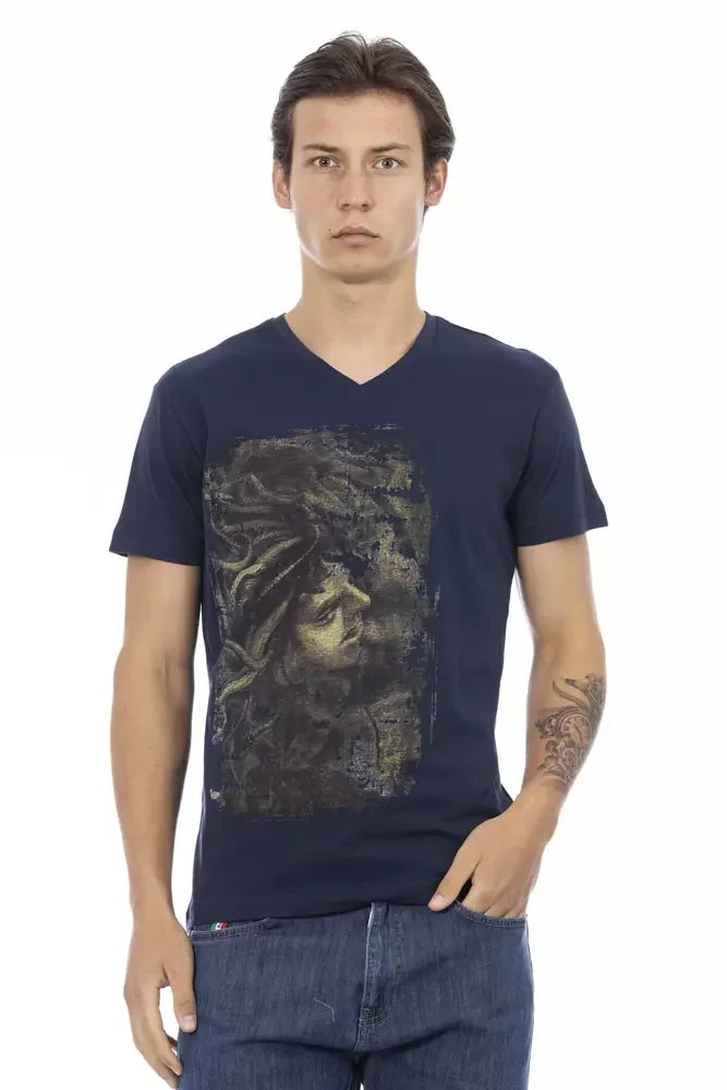 Trussardi Action Blue Cotton Men T-Shirt - T-Shirts