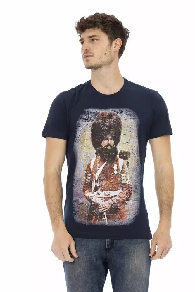 Trussardi Action Blue Cotton Men T-Shirt - T-Shirts