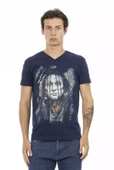 Trussardi Action Blue Cotton Men T-Shirt - T-Shirts