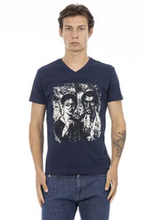 Trussardi Action Blue Cotton Men T-Shirt - T-Shirts