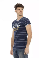Trussardi Action Blue Cotton Men T-Shirt - T-Shirts