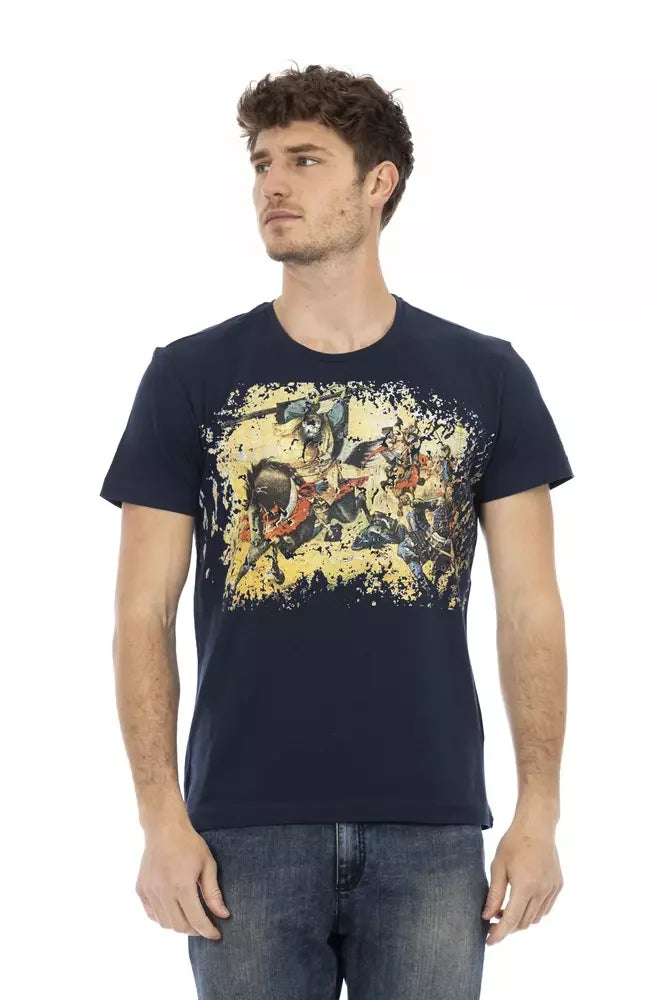 Trussardi Action Blue Cotton Men T-Shirt - T-Shirts