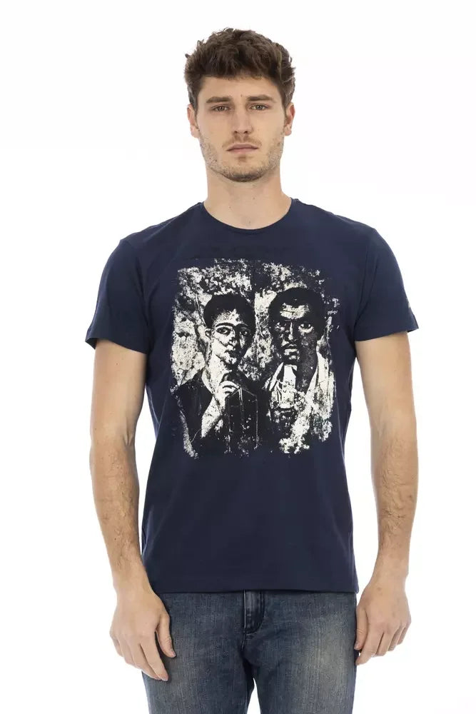 Trussardi Action Blue Cotton Men T-Shirt - T-Shirts