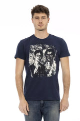 Trussardi Action Blue Cotton Men T-Shirt - T-Shirts