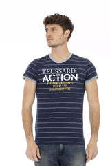 Trussardi Action Blue Cotton Men T-Shirt - T-Shirts