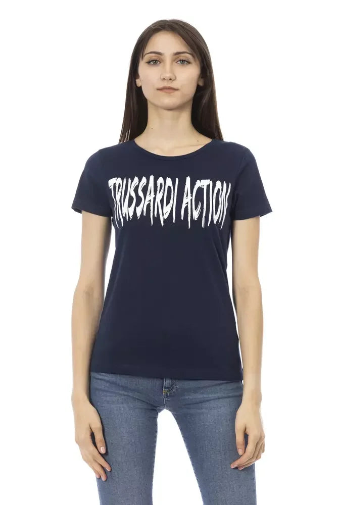 Trussardi Action Blue Cotton Women T-Shirt - T-Shirts