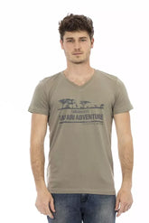 Trussardi Action Brown Cotton Men T-Shirt - T-Shirts