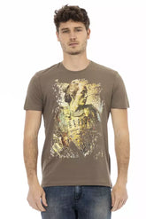 Trussardi Action Brown Cotton Men T-Shirt - T-Shirts