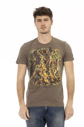 Trussardi Action Brown Cotton Men T-Shirt - T-Shirts