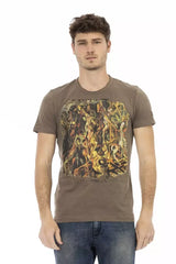 Trussardi Action Brown Cotton Men T-Shirt - T-Shirts