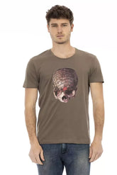 Trussardi Action Brown Cotton Men’s T-Shirt - T-Shirts