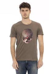 Trussardi Action Brown Cotton Men’s T-Shirt - T-Shirts