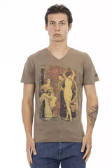 Trussardi Action Brown Cotton Men’s T-Shirt - T-Shirts