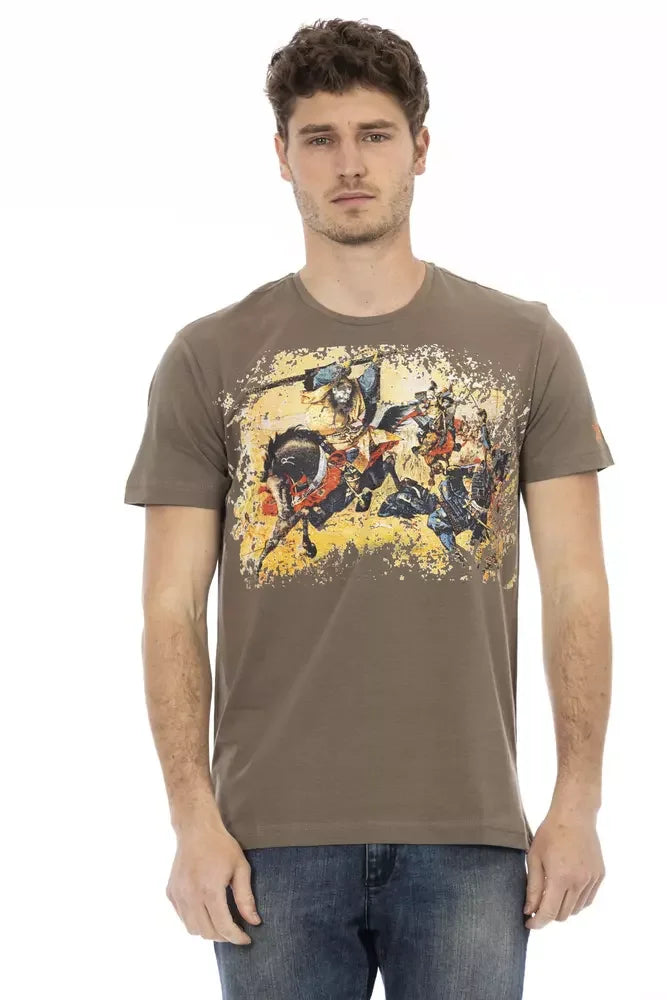 Trussardi Action Brown Cotton Men’s T-Shirt - T-Shirts