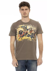 Trussardi Action Brown Cotton Men’s T-Shirt - T-Shirts
