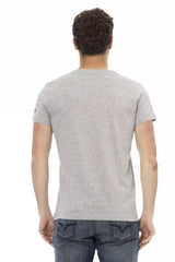 Trussardi Action Gray Cotton Men T-Shirt - T-Shirts