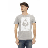 Trussardi Action Gray Cotton Men T-Shirt - T-Shirts