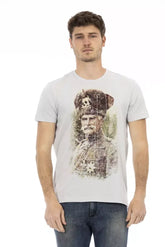 Trussardi Action Gray Cotton Men T-Shirt - T-Shirts
