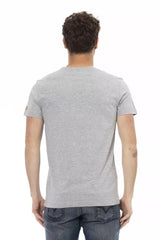 Trussardi Action Gray Cotton Men T-Shirt - T-Shirts