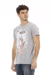 Trussardi Action Gray Cotton Men T-Shirt - T-Shirts
