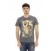 Trussardi Action Gray Cotton Men T-Shirt - T-Shirts