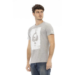 Trussardi Action Gray Cotton Men T-Shirt - T-Shirts