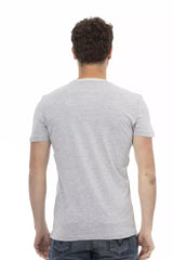 Trussardi Action Gray Cotton Men T-Shirt - T-Shirts