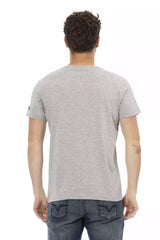 Trussardi Action Gray Cotton Men’s T-Shirt - T-Shirts