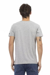 Trussardi Action Gray Cotton Men’s T-Shirt - T-Shirts