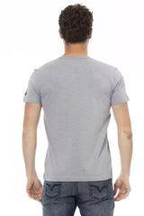 Trussardi Action Gray Cotton Men’s T-Shirt - T-Shirts