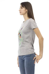 Trussardi Action Gray Cotton Women T-Shirt - T-Shirts