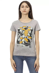 Trussardi Action Gray Cotton Women T-Shirt - T-Shirts
