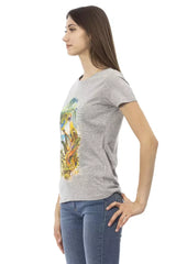 Trussardi Action Gray Cotton Women T-Shirt - T-Shirts
