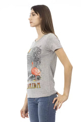 Trussardi Action Gray Cotton Women T-Shirt - T-Shirts