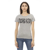 Trussardi Action Gray Cotton Women T-Shirt - T-Shirts