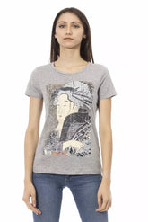 Trussardi Action Gray Cotton Women T-Shirt - T-Shirts